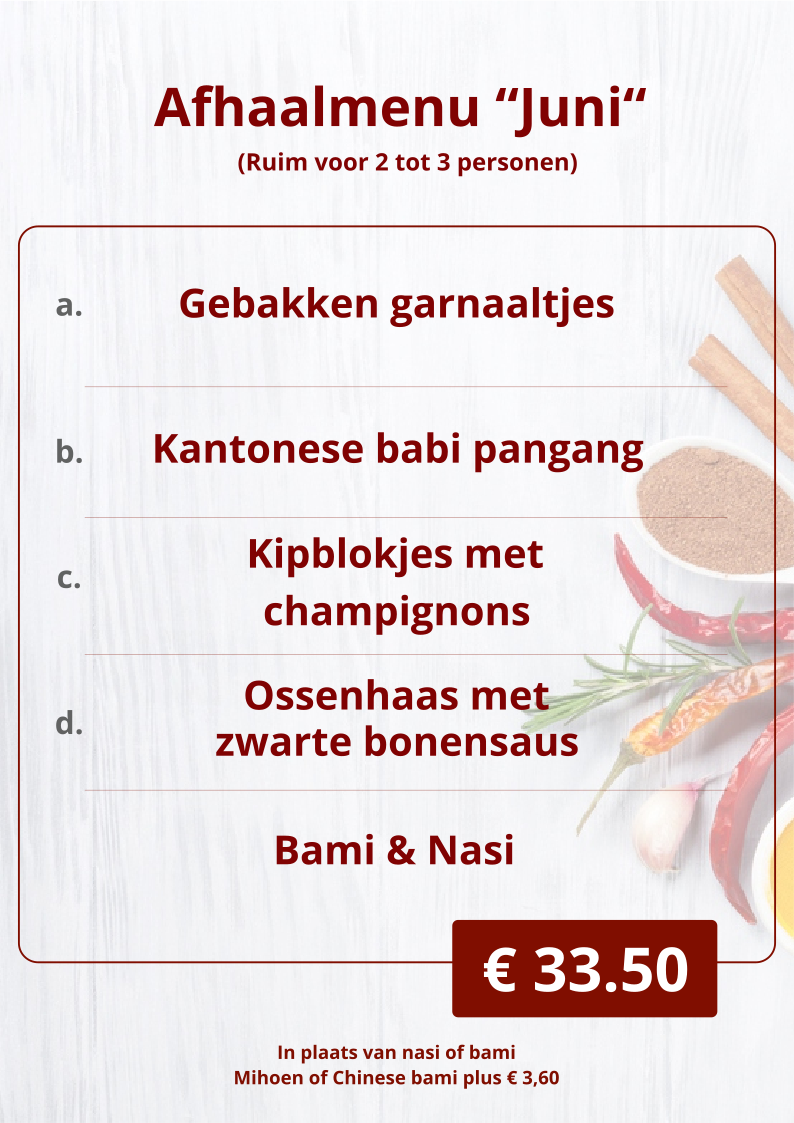 HOYUEN afhaalmenu December